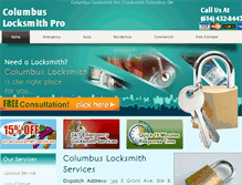 Tablet Screenshot of columbuslocksmithpro.com